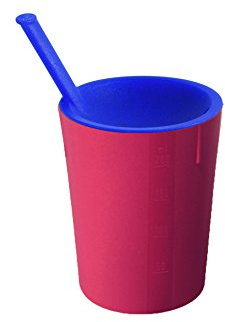 WACA 2541 Trinkhilfe Kunststoffbecher 200 ml Dm 74 mm, Farbe:rot