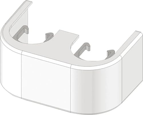 Simplex Designverkleidung weiß für Zweirohr-Hahnblöcke Eck