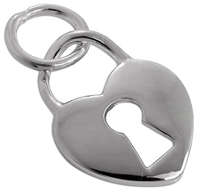 jewellerybox Sterling Silver Heart Padlock Charm