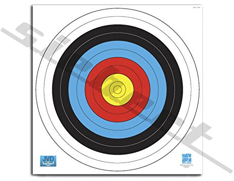 JVD Scheibenauflage Bogenschießen für Recurve inkl. Bogensport Siebert Aufkleber (80 cm FITA/10 STK.)