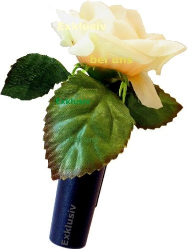 HR-Autocomfort Auto Vase Gelbe Rose Blumenvase mit Halter Vasenset