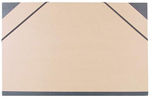 Clairefontaine 44100C Kraft Zeichenmappe (Gummizug, Rücken 30 mm, DIN A3+, innen: 29,7 x 42 cm, außen: 32 x 45 cm, ideal zur Aufbewahrung Ihrer Werke) braun