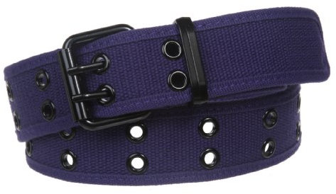 Ceinture en toile à œillets à double trou, violet, S (28/31W)