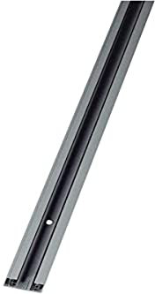 SLV 1Phasen Aufbauschiene, Hochvolt-Stromschiene, Aufbau-Schiene, Schiene zur Montage an Wand oder Decke, Stromschienen-System, Anschluss für 1P Schienen-Strahler, 1 Meter silbergrau