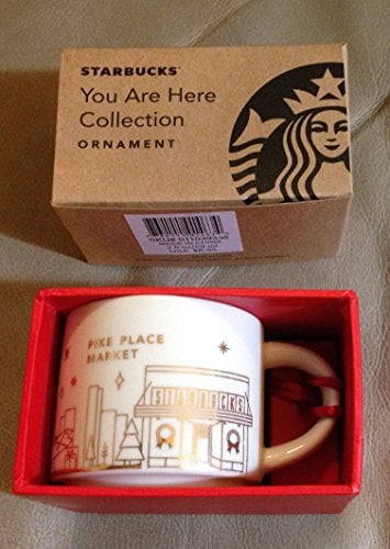 Starbucks You Are Here Collection 2014 Seattle Pike Place Market Christmas Holiday Mug Ornament