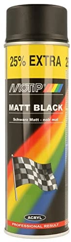 MOTIP Peinture Bombe Aérosol Spray de Peinture Toutes Surfaces - Noir - Mat - 500 ml - Ref. 04006