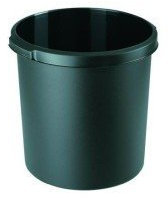 HAN Papierkorb 30 Liter, rund, 2 Griffmulden, extra stabil, schwarz