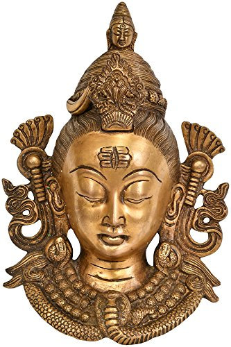 Exotic India Lord Shiva Wandbehang Maske – Messing Statue