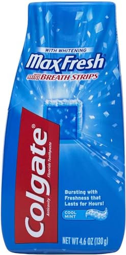 Colgate Max Fresh Liquid Toothpaste with Mini Breath Strips, Cool Mint, 4.6 oz