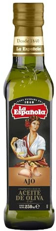 LA ESPAÑOLA - Aceite de Oliva Virgen Extra Aromatizado con Ajo. Botella 250 ml
