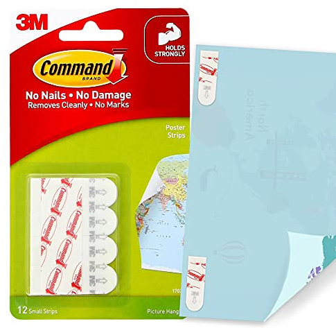 3M - Tiras Command Pequeñas (12 Pack/Caja)