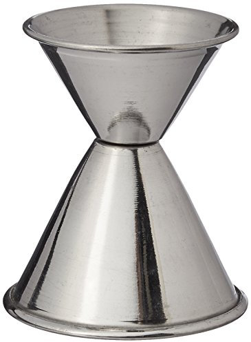 Tablecraft Stainless Steel Jigger, 1 oz and 2 oz, Metallic