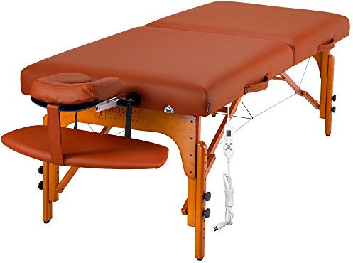 Master Massage Santana Therma Top Table de Massage Portable en Mousse à mémoire de Forme, Rouge Montagne, 78,7 cm