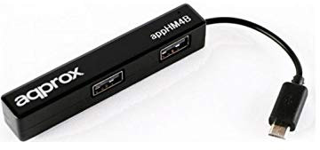 Approx APPHM4B Hub 4 Ports Micro USB vers USB pour Tablette/Smartphone Noir