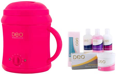 Deo 1000cc Pink Fast Heat Professional Wax Electric Heater Warmer Pot kit - Waxing Leg Body for Beauty Therapist Salon College Student - 030450K