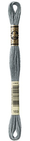 Dmc 6 Strand Embroidery Cotton 8.7 Yards Light Pewter (lighter Than 317) 117-169