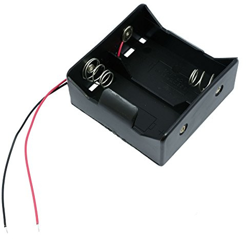 D x 2 Open Battery Holder Box With 150mm Wires Leads