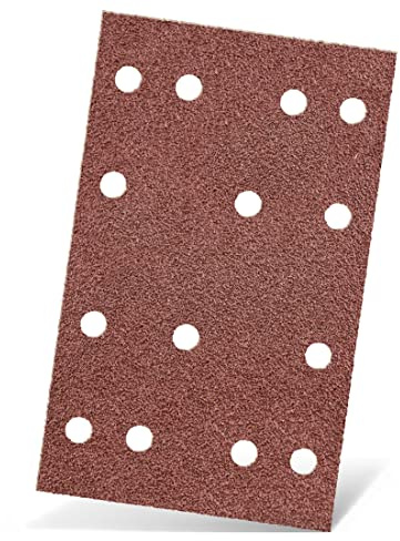 MENZER Red Klett-Schleifblätter, 133 x 80 mm, 14-Loch, f. Schwingschleifer, Normalkorund (50 Stk.) K60