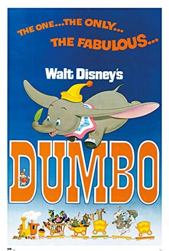 Grupo Erik Disney Poster - Dumbo Poster - Kunstdruck - Deko Wohnzimmer oder Deko Schlafzimmer - Deko Zimmer - Größe : 61 x 91 - Offizielle Lizenz - Disney Fanartikel