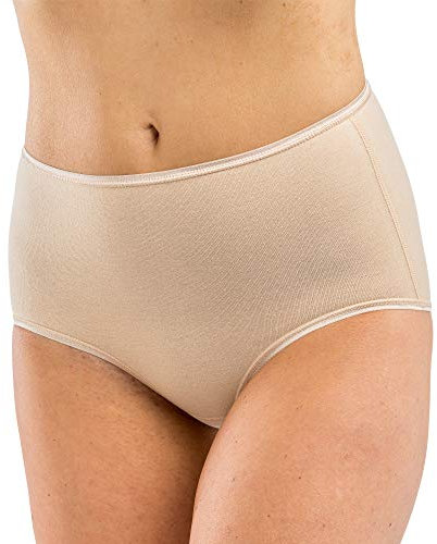 HERMKO 17011 Damen Taillenslip aus Baumwolle/Modal, Maxi-Schlüpfer mit hohem, Farbe:Cream, Größe:48/50 (XL)