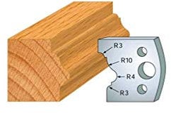 102 : Jeu de 2 fers baguette ht 40 mm pour porte outils entr'axe plot 24 mm