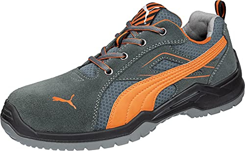 Puma Safety Omni Flash Low Lace up Trainer Orange - Anti-Static and Energy Absorbing Heel, Penetration Resistance 1100 Newtons