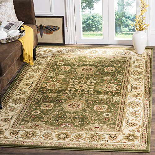 SAFAVIEH Lyndhurst Collection Area Rug - 6' x 9', Sage & Ivory, Traditional Oriental Design, Non-Shedding & Easy Care, Ideal for High Traffic Areas in Living Room, Bedroom (LNH212C)