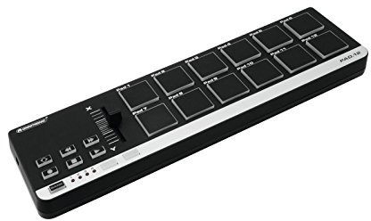 Omnitronic PAD-12 MIDI-Controller | USB-MIDI-Controller mit 12 Pads für Musiker, Produzenten und DJs | Performe und komponiere egal wo, egal wann