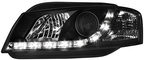 AUTO-STYLE Satz Scheinwerfer inkl. TFL kompatibel mit Audi A3 8P 2003-2008 - Schwarz, Unbekannt