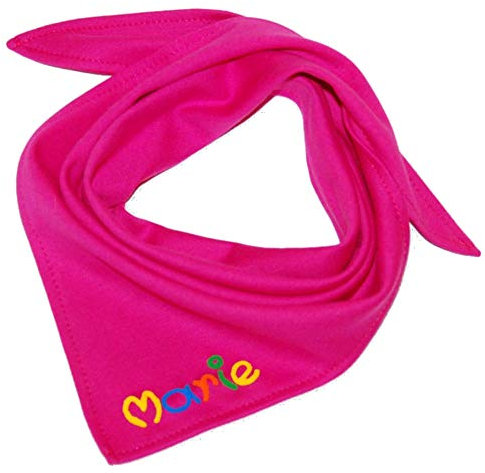 MEIN NAME Halstuch, Spucktuch, Dreieckstuch, Sabberlätzchen, Babyhalstuch personalisiert, Farbe:pink