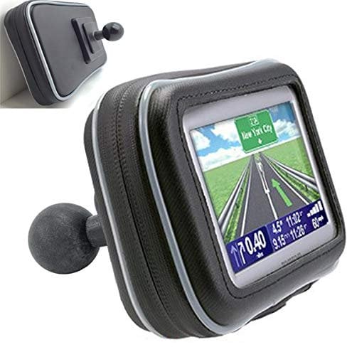ChargerCity Schutzhülle für Navigationssysteme wie TomTom Via XL Start Go 25 40 50 500 510 5100 Garmin Nuvi 42 42LM 55LM 55LMT 2597 2599, , Wasserdicht, XXL (10,9 cm 12,7 cm), mit 2,5-cm-Anschluss für Arkon / RAM-Mount-Halterung