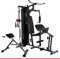 HAMMER Kraftstation Ferrum TX4, Trainingsstation mit Seilzugsystem, Beinpresse & Power-Lat.-Bar und Rückentrainer inklusive, Multistation für Beintraining, Bauch, Rücken & Co, 50 Übungen