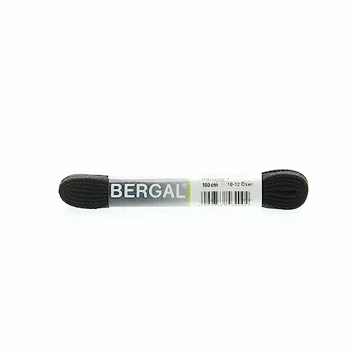 BERGAL 1 Paar Schnürsenkel Flach (75 cm, Schwarz)