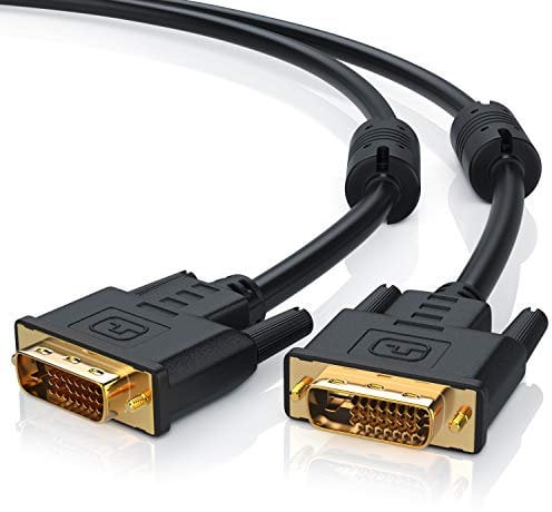 CSL - 2m DVI zu DVI Kabel - Dual Link 24 1 - vergoldete Kontakte - HDTV Auflösungen bis 2560x1600-2X Ferritkern - verzinnte OFC Kupferleiter - x.v.Color