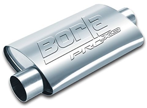 BORLA 40659 ProXS Universal-Schalldämpfer 6,3 cm Mitteleinlass / 6,3 cm Mittelauslass 1,079,5 cm x 20,0 cm oval x 35,6 cm langer Körper 48,3 cm Gesamtlänge Universalteil Wendbares Design