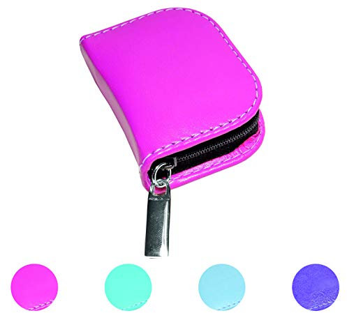 Homöopathische Taschenapotheke für Globuli, Candy, Kunstleder (vegan) pink mit 10 Klarglas-Glasröhrchen