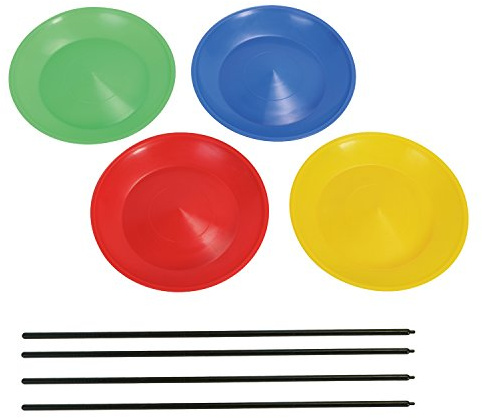 Hudora Multi Sports 4 Pieces Juggling Plates - Multicoloured, One Size