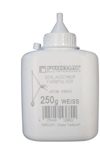 Schlagschnurkreide 250g weiß Ku.-Flasche PROMAT