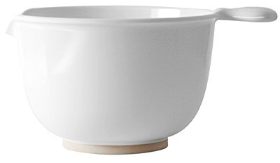 WACA Rührschüssel 2,5L in weiß mit Gummiring – standfest & spülmaschinengeeignet – oberflächenhart & formstabil – geschmacksneutral – Melamin-Schüssel Made in Germany für Küche, Gastro & Imbiss