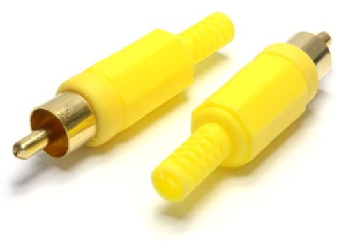 Cinch Vergoldeten Stecker Ende Gelb Vergoldeten Anlöten Verbindung Männlich [10 Stück]