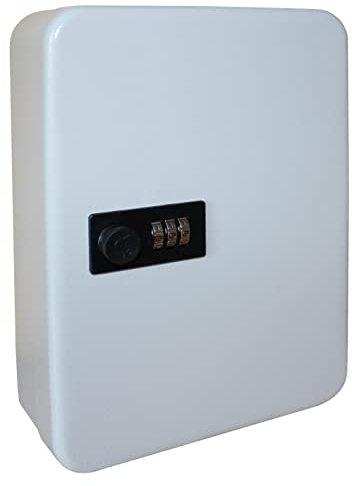 Melsmetall Schlüsselkasten Schlüsselschrank 49 Haken, 30cm mit Zahlenschloss