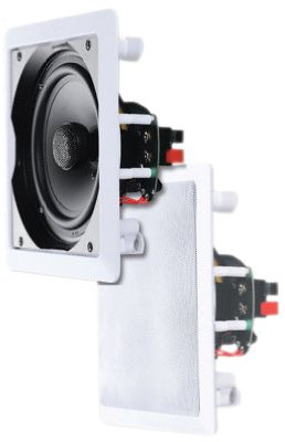 E-Audio Pair of 6.5-Inch 2 Way 120 W Water Resistant Ceiling Speakers
