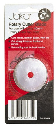 Jakar 45 mm Cutter rotatif coupe droite de rechange Lames de remplacement pour quilting tissu Craft Couture Quilting outil de coupe (1 pièce)