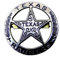 Denix Texasranger Stern grau aus Metall Sheriffsternn Cowboy Western Anstecker 5cm