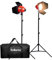 Video Studio Continuous Red Head Light with Light Stand and Carry Bag, 50W 3000K-6500K Bi-color Video Light for Film Advert New Coverage Background Lighting Product Photography, 2 Sets with Dimmer