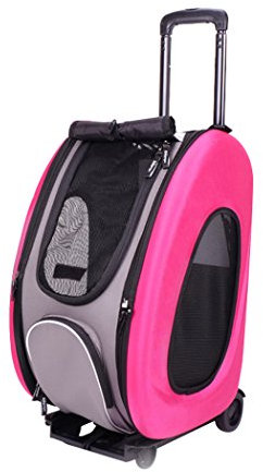 ibiyaya Multifunktionaler Haustier-Kinderwagen 5-in-1, Rosa