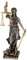 Veronese by Joh. Vogler GmbH Figur der Justitia römische Göttin der Gerechtigkeit 21 cm Gold/silberfarben Skulptur Anwalt Recht Gesetz