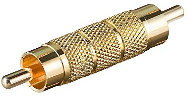 Adapter vergoldet Cinch Stecker auf Cinch Stecker
