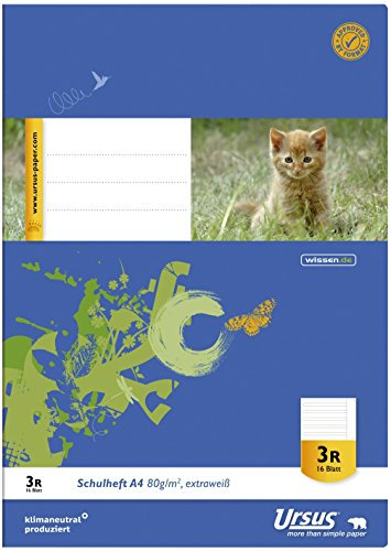Ursus Basic 040416333 Chlorfrei - Hefte 20 Blatt Heft A4 16 Blatt Lin3R
