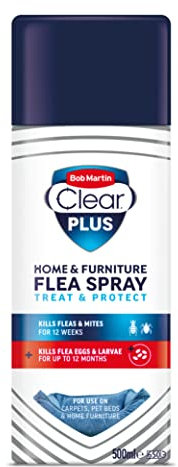 Bob Martin Clear Plus Flea Spray Treatment for the Home - Kills Fleas, Ticks and Dust Mites, Treats and Protects Against Infestation (500ml)